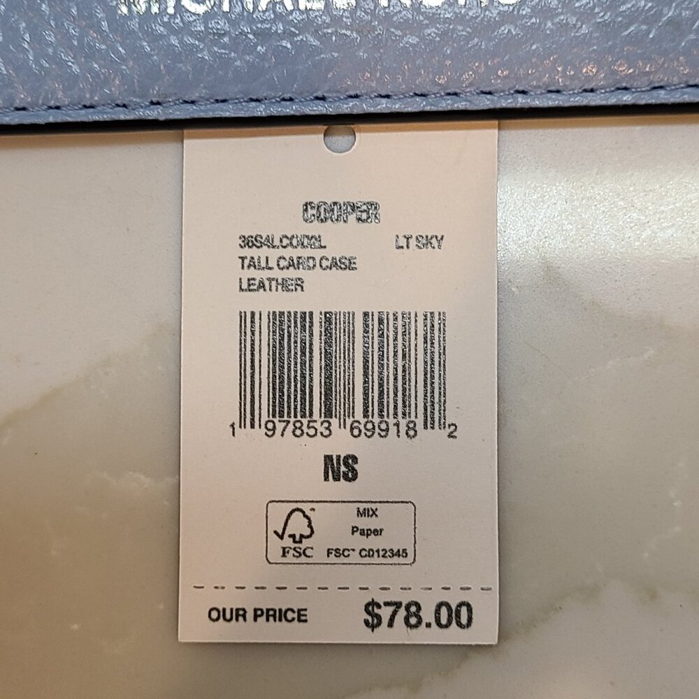 NWT Michael Kors Light Sky Tall Card Case - Picture 2 of 8